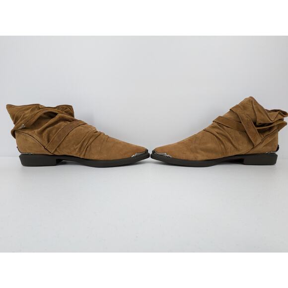 Vintage Zodiac Suede Ankle Boots with Skull Accents Men's Size 13 - Picture 8 of 13